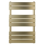 JTP Hix Brushed Brass 800mm x 500mm Towel Radiator Cut Out